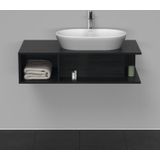 Badmeubel Duravit D-Neo Wand 100x55x26 cm Links Mat Eiken Zwart