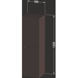 Badmeubelkast duravit no.1 halfhoge kast met 1 deur delen 40x132x36 cm mat grafiet