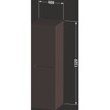 Badkamerkast duravit no.1 halfhoge kast met 1 deur delen 40x132x36 cm rechts wit