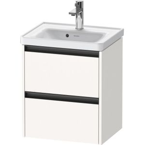 Duravit Ketho 2 wastafelonderbouwkast met 2 laden 48.4x37.5x54.9cm met grepen antraciet wit supermat K25280084840000