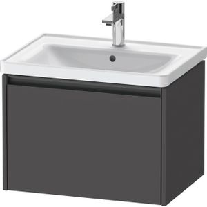 Duravit Ketho 2 wastafelonderbouwkast met 1 lade 63.4x45.5x44cm met greep antraciet grafiet mat K25082049490000