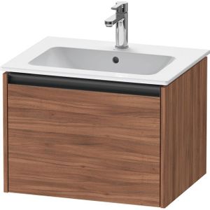 Duravit Ketho 2 wastafelonderbouwkast met 1 lade 61x48x44cm met greep antraciet noten mat K25062079790000