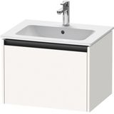 Duravit Ketho 2 wastafelonderbouwkast met 1 lade 61x48x44cm met greep antraciet wit supermat