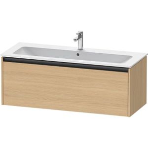 Duravit Ketho 2 wastafelonderbouwkast met 1 lade voor enkele wastafel 121x48x44cm met greep antraciet natuur eiken mat