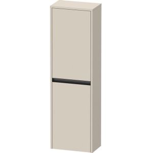 Duravit Ketho.2 Halfhoge kast 40x24x132cm 2 Rechtsdraaiende deuren Spaanplaat Taupe Mat K21319R83830000