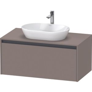 Duravit - Ketho 2 - Wastafelonderbouwkast - Antraciet Basalt Mat - Incl. Consoleplaat