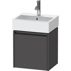 Duravit Ketho 2 wastafelonderbouwkast met 1 deur 43.4x33.8x44cm links, met greep antraciet grafiet mat K25070L49490000