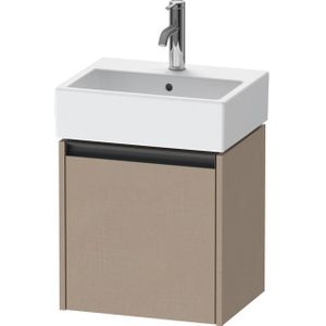 Duravit Ketho 2 wastafelonderbouwkast met 1 deur 43.4x33.8x44cm links, met greep antraciet Linnen mat K25070L75750000