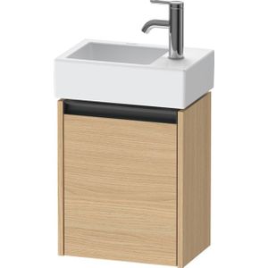 Duravit Ketho 2 wastafelonderbouwkast met 1 deur 36.4x23.8x44cm links, met greep antraciet natuur eiken mat K25071L30300000