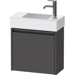 Duravit Ketho 2 wastafelonderbouwkast met 1 deur 48.4x23.8x44cm links, met greep antraciet grafiet mat K25072L49490000