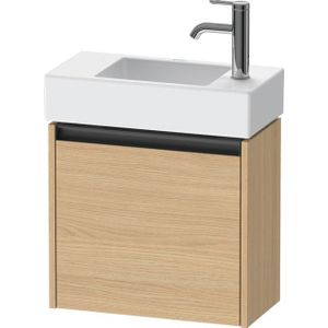 Duravit Ketho 2 wastafelonderbouwkast met 1 deur 48.4x23.8x44cm rechts, met greep antraciet natuur eiken mat k25072r30300000