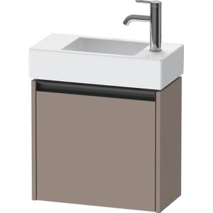 Duravit Ketho 2 wastafelonderbouwkast met 1 deur 48.4x23.8x44cm rechts, met greep antraciet basalt mat k25072r43430000