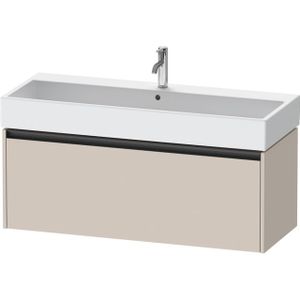 Duravit Ketho 2 wastafelonderbouwkast met 1 lade voor enkele wastafel 118.4x46x44cm met greep antraciet taupe mat K25079091910000