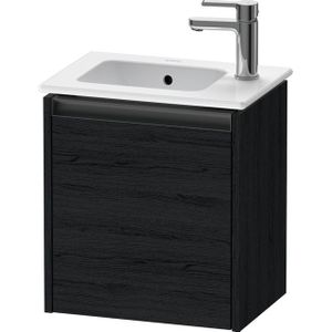 Duravit Ketho 2 fonteinkast met 1 deur 41x29.2x44cm links, met greep antraciet eiken zwart mat K25060L16160000