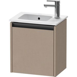 Duravit Ketho 2 fonteinkast met 1 deur 41x29.2x44cm links, met greep antraciet Linnen mat K25060L75750000