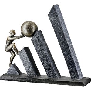 Sculptuur - Prestaties Maken de Man of Vrouw - Grijs Brons - Polyresin
