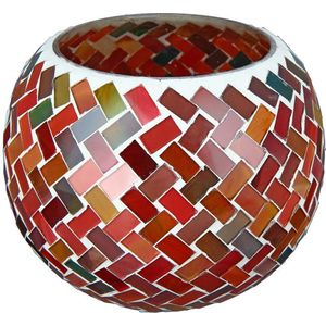 Glas Windlicht ""Mozaiek"" multicolor Gilde handwerk