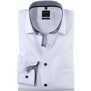 OLYMP - Luxor - Overhemd - Wit - Katoen - Strijkvrij