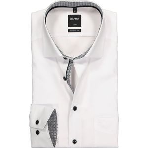 OLYMP - Luxor - Overhemd - Wit - Katoen - Lange Mouwen