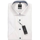 OLYMP - Luxor - Overhemd - Wit - 100% Katoen - Korte Mouwen