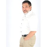 OLYMP - Luxor - Overhemd - Wit - 100% Katoen - Korte Mouwen