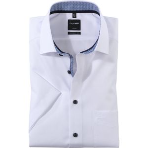 Olymp - Overhemd - Korte Mouwen - Katoen - Regular Fit - Wit