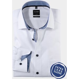 OLYMP - Luxor - Overhemd - Wit - 100% Katoen - Strijkvrij