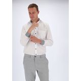 OLYMP - Luxor - Overhemd - Wit - Strijkvrij, 100% Katoen, Mouwlengte 7