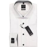 OLYMP - Luxor - Overhemd - Wit - Strijkvrij, 100% Katoen, Mouwlengte 7