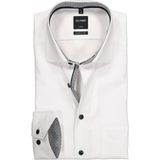 OLYMP - Luxor - Overhemd - Wit - Strijkvrij, 100% Katoen, Mouwlengte 7