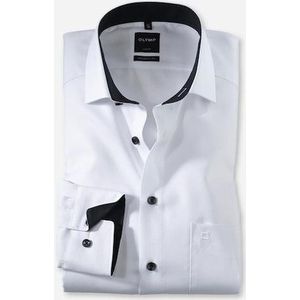 OLYMP - Luxor - Overhemd - Wit - Strijkvrij - Katoen
