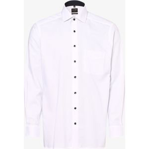 OLYMP - Effen Overhemd - Wit - 100% Katoen - Kent Kraag