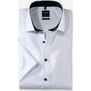 OLYMP - Luxor - Overhemd - Wit Structuur - 100% Katoen - Strijkvrij