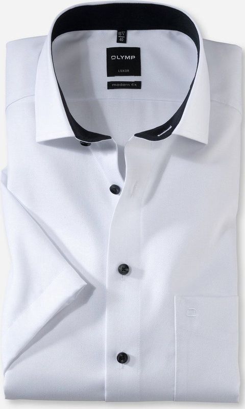 OLYMP - Luxor - Overhemd - Wit - Modern Fit, Katoen