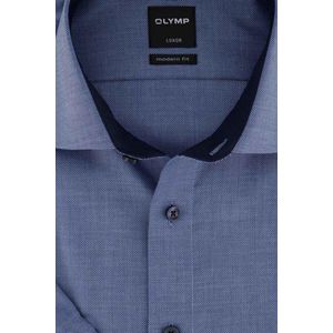 OLYMP - Luxor - Overhemd - Marineblauw - Modern Fit, Katoen