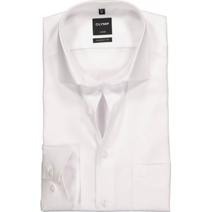 OLYMP - Luxor - Overhemd - Wit - Twill - Strijkvrij