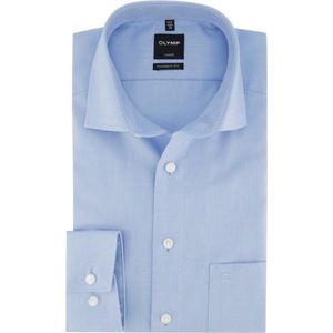 OLYMP Luxor Overhemd blauw, Effen