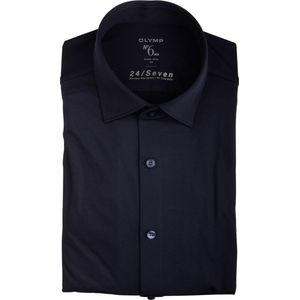 OLYMP - 24/7 Dynamic Flex Jersey - Overhemd - Donkerblauw - Katoen/Elastaan