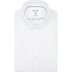OLYMP - Luxor 24/Seven - Overhemd - Wit - Tricot - Strijkvriendelijk