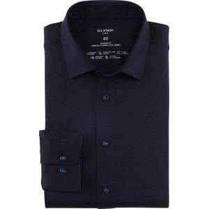 OLYMP Luxor 24/Seven Overhemd, modern fit, New Kent, Marineblauw