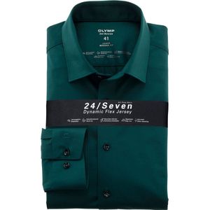 OLYMP - 24/7 Luxor - Overhemd - Donkergroen - Modern Fit - Strijkvriendelijk