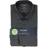 OLYMP - Luxor 24/Seven - Overhemd - Antraciet - Jersey - Heren