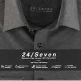 OLYMP - Luxor 24/Seven - Overhemd - Antraciet - Jersey - Heren