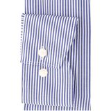 OLYMP - Luxor - Overhemd - Donkerblauw met Wit Gestreept - 100% Strijkvrije Katoen