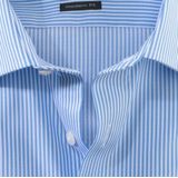 OLYMP - Luxor - Overhemd - Lichtblauw met Wit Gestreept - Strijkvrij - 100% Katoen