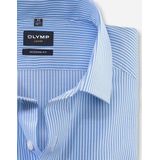 OLYMP - Luxor - Overhemd - Lichtblauw met Wit Gestreept - Strijkvrij - 100% Katoen