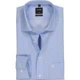 OLYMP - Luxor - Overhemd - Lichtblauw met Wit Gestreept - Strijkvrij - 100% Katoen