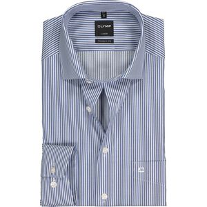 OLYMP - Luxor - Overhemd - Marine Blauw - 100% Katoen - Strijkvrij