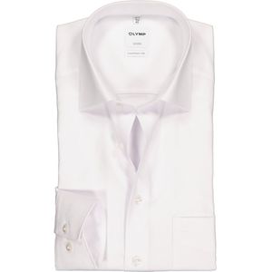 OLYMP - Luxor - Overhemd - Wit - Twill - Strijkvrij