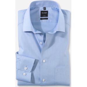 OLYMP - Luxor - Overhemd - Lichtblauw - Twill - Strijkvrij